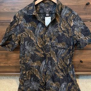 H&M Mens Tropical Print Button Down